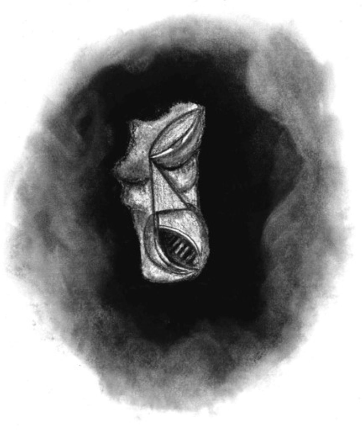 Intuitive charcoal rendition of a dream